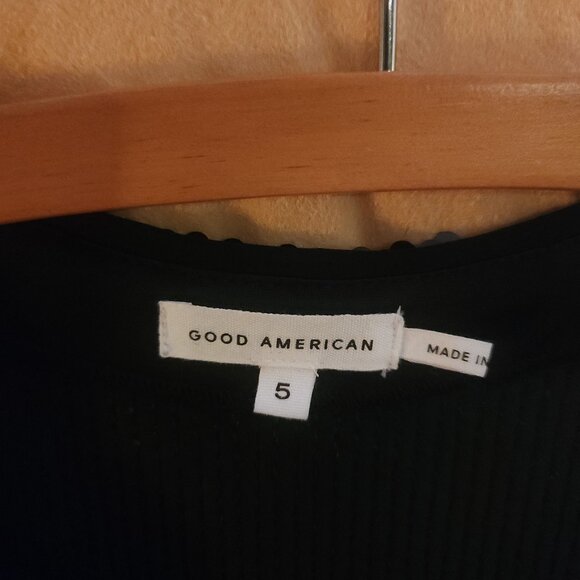 GOOD AMERICAN Black Sequin Blouse size 5 (2x) - Picture 3 of 12